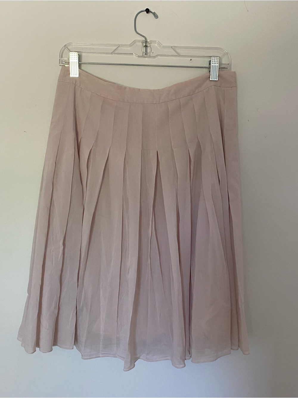 Theory Pleated Chiffon Midi Skirt - Light Pink